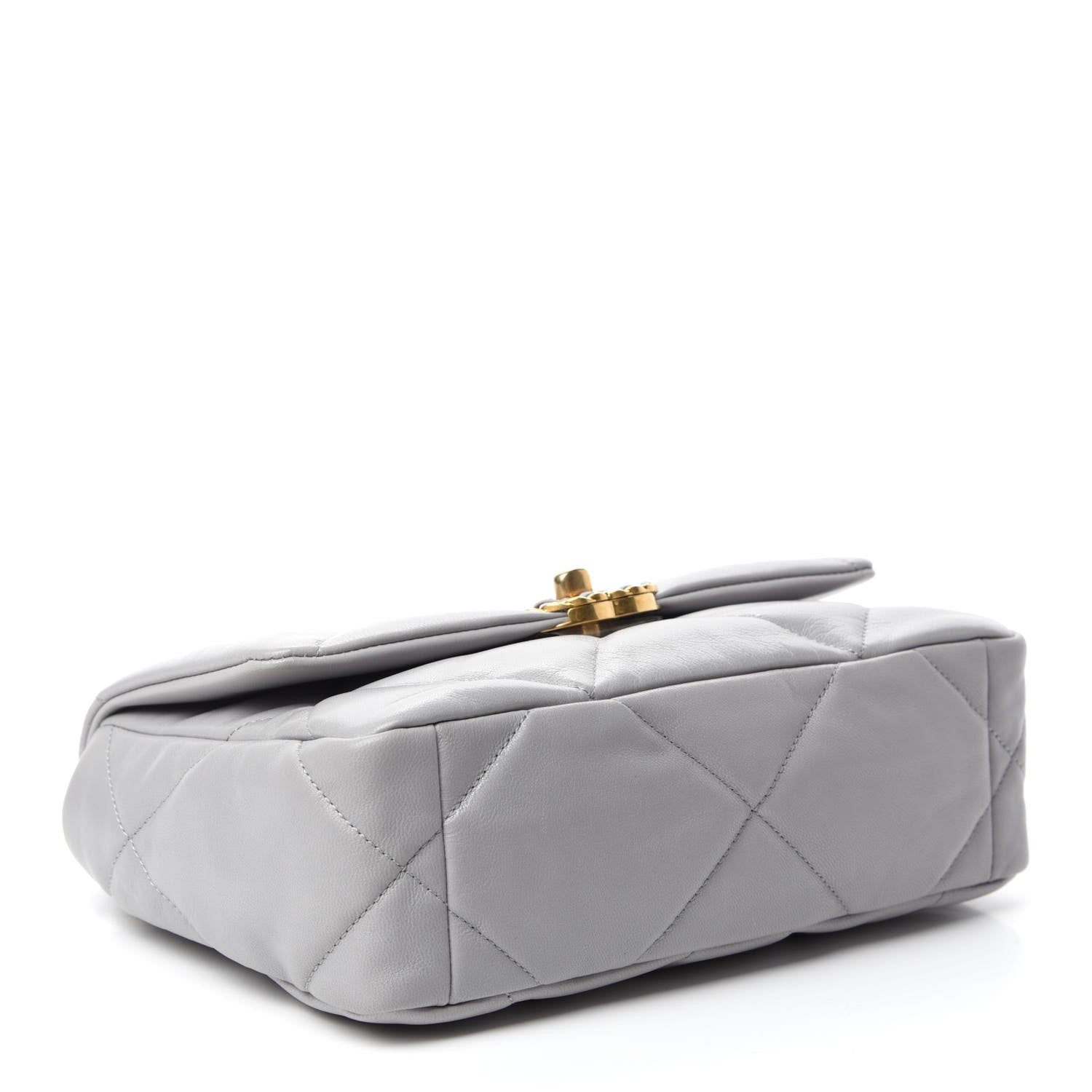 Chanel Goatskin Quilted Medium Chanel 19 Flap Grey 4 of 11