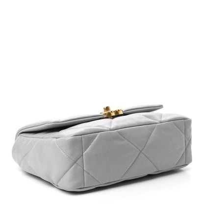 Chanel Goatskin Quilted Medium Chanel 19 Flap Grey 4 of 11