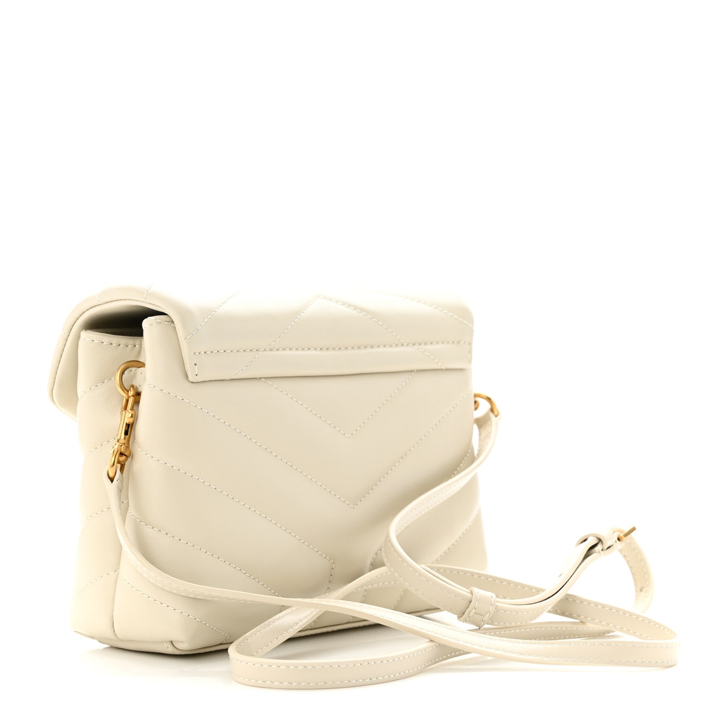 Calfskin Y Quilted Monogram Toy Loulou Crossbody Bag Crema Soft