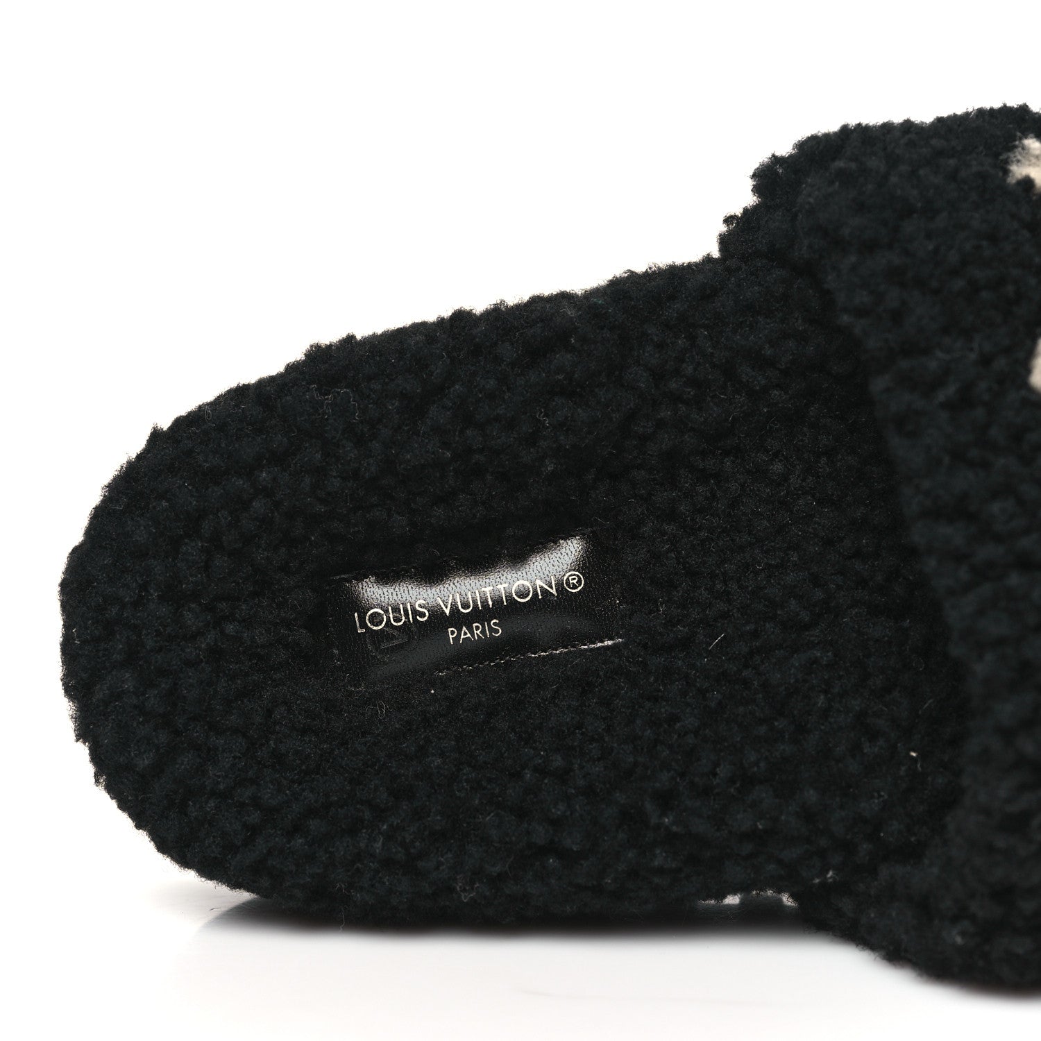 Louis Vuitton Shearling Monogram Giant Paseo Flat Comfort Mule 40 Black 7 of 8