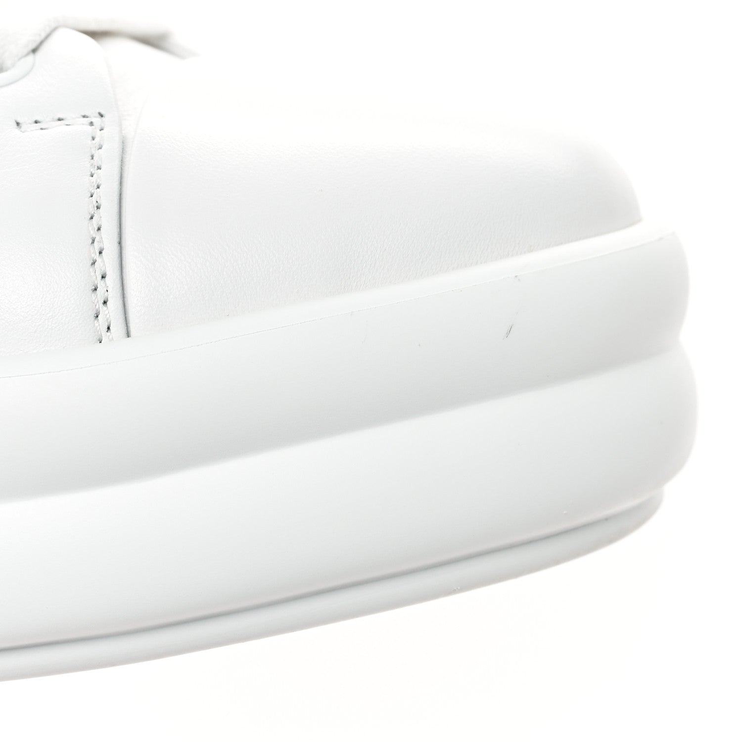 Hermes Calfskin Womens Happy Sneakers 36.5 White 9 of 9