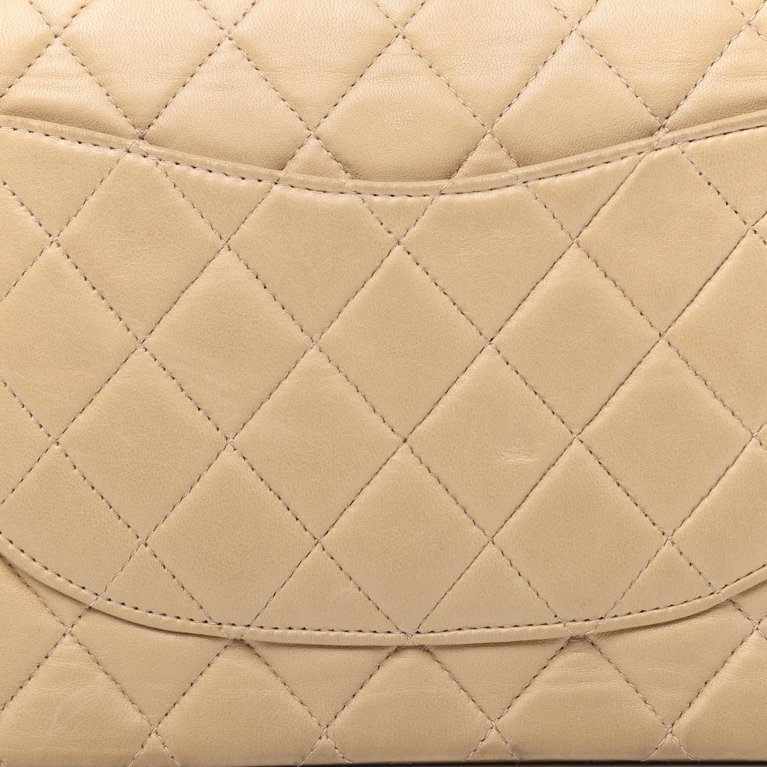 Chanel Lambskin Quilted Medium Double Flap Beige 18 of 19