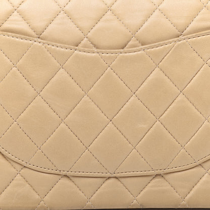 Chanel Lambskin Quilted Medium Double Flap Beige 18 of 19