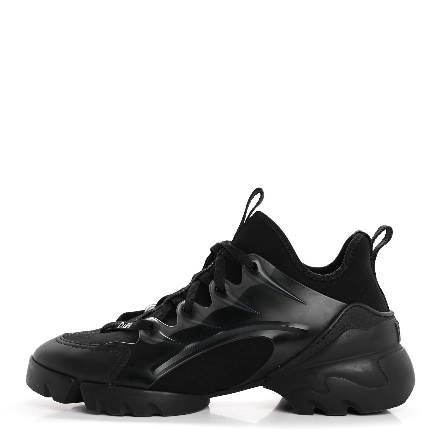 Christian Dior Neoprene Rubber Womens D-Connect Sneakers 38 Black 1 of 12