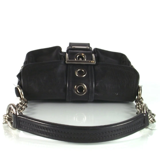 Prada Tessuto Buckle Shoulder Bag Black 4 of 8