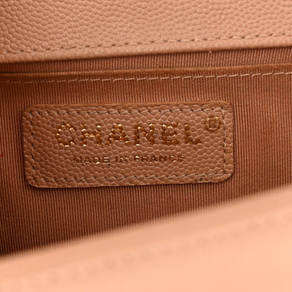 Chanel Caviar Quilted Medium Boy Flap Beige 6 of 11