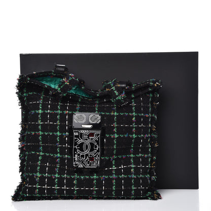 Chanel Tweed Resin Strass Large Robot Shopping Bag Black 8 of 8