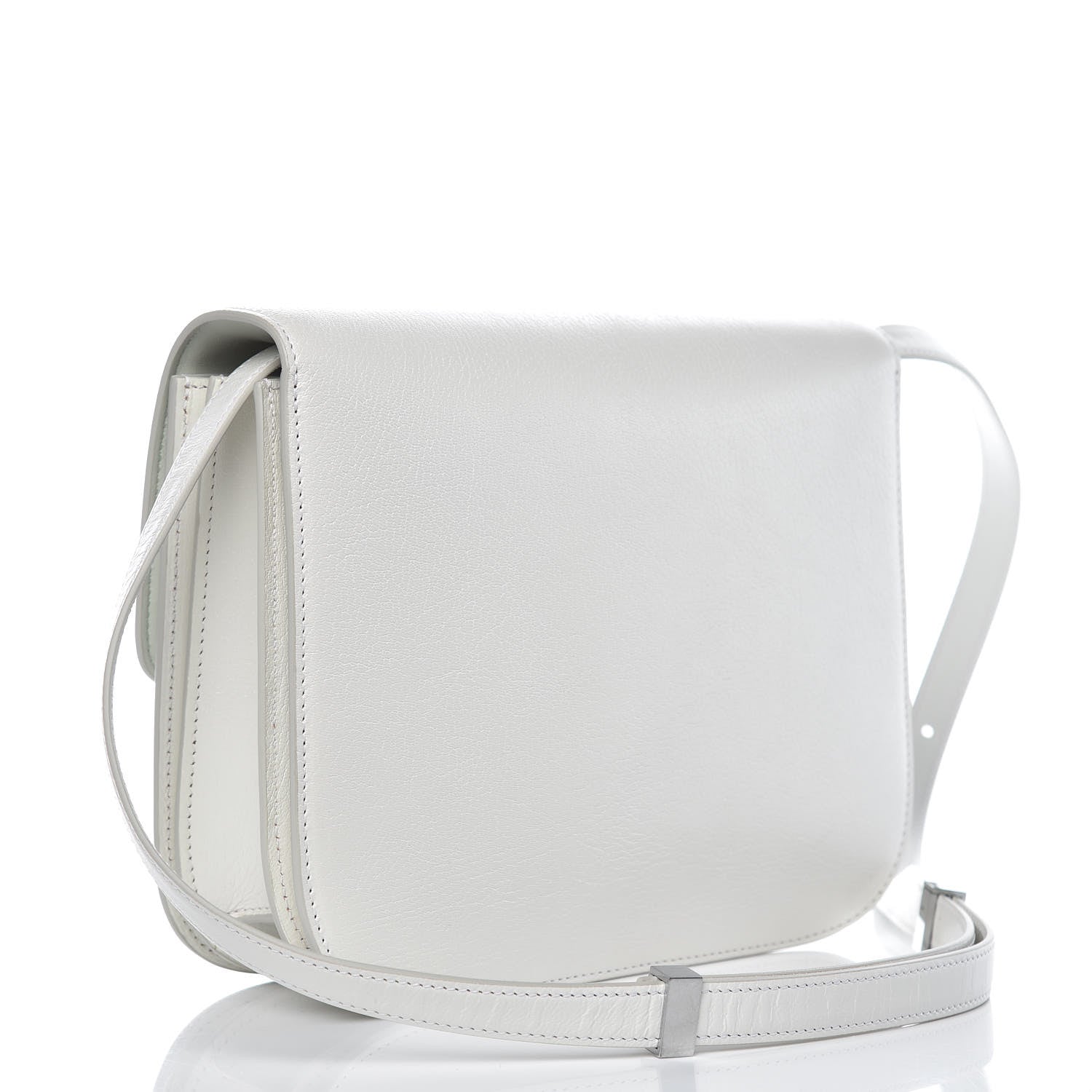 Celine Goatskin Medium Classic Box Flap Bag White 3 of 9