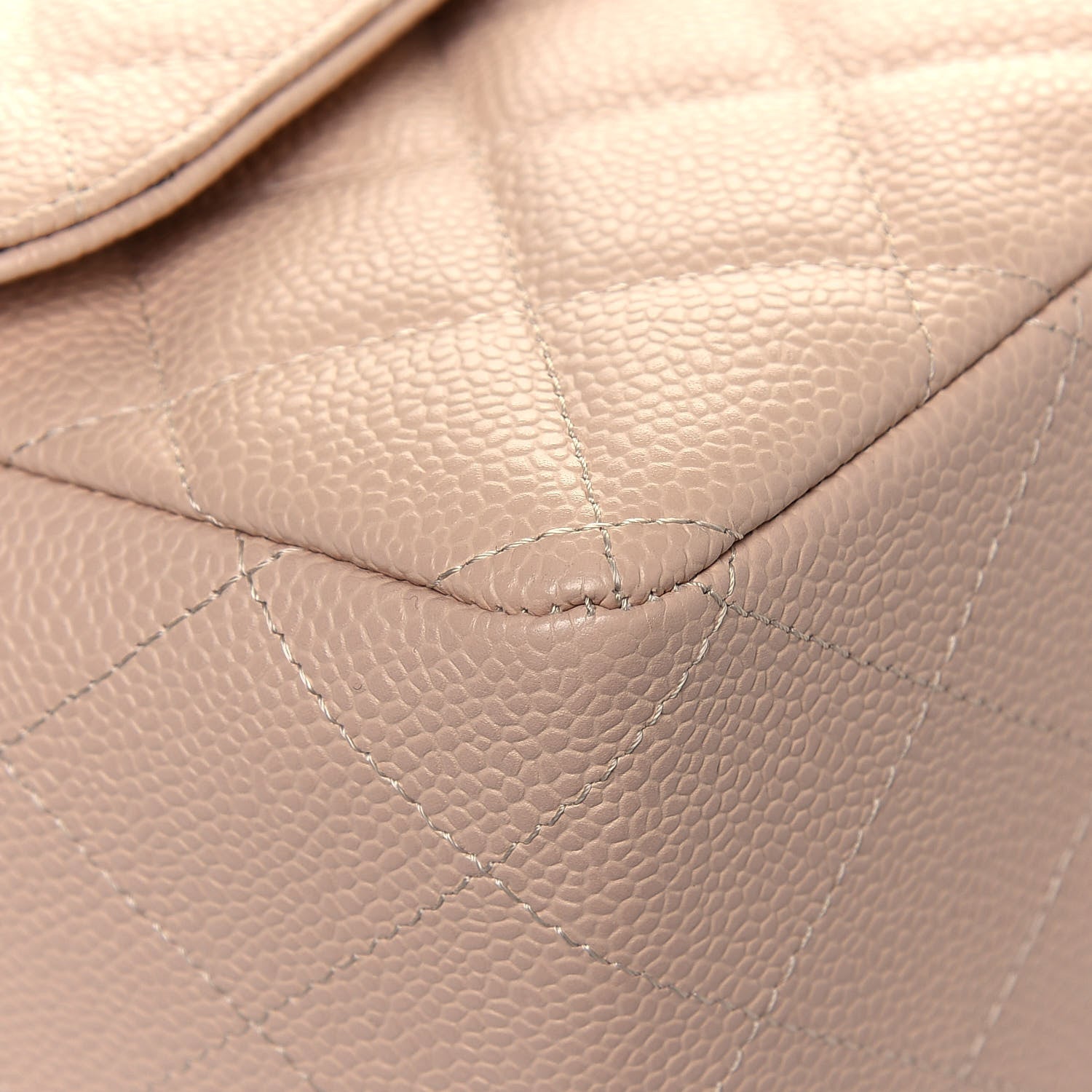 Chanel Caviar Quilted Jumbo Single Flap Beige Clair 9 of 13