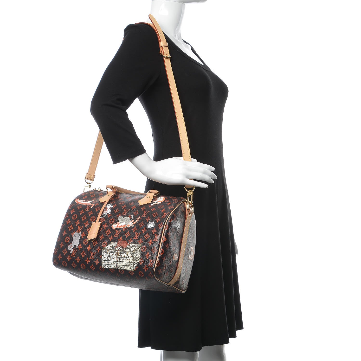 Louis Vuitton Catogram Speedy Bandouliere 30 Marron 2 of 10