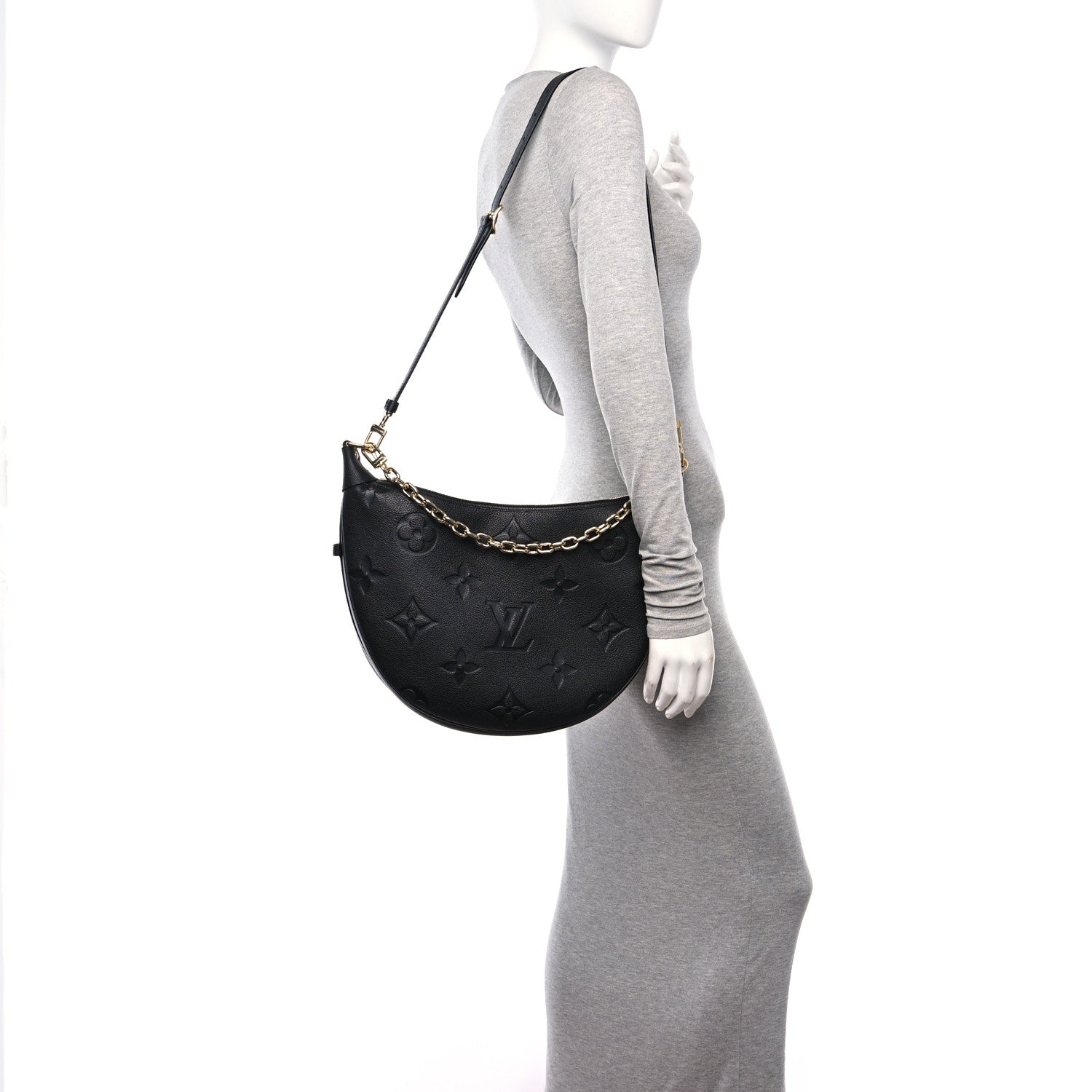 Louis Vuitton Empreinte Monogram Giant Loop Hobo Black 2 of 10