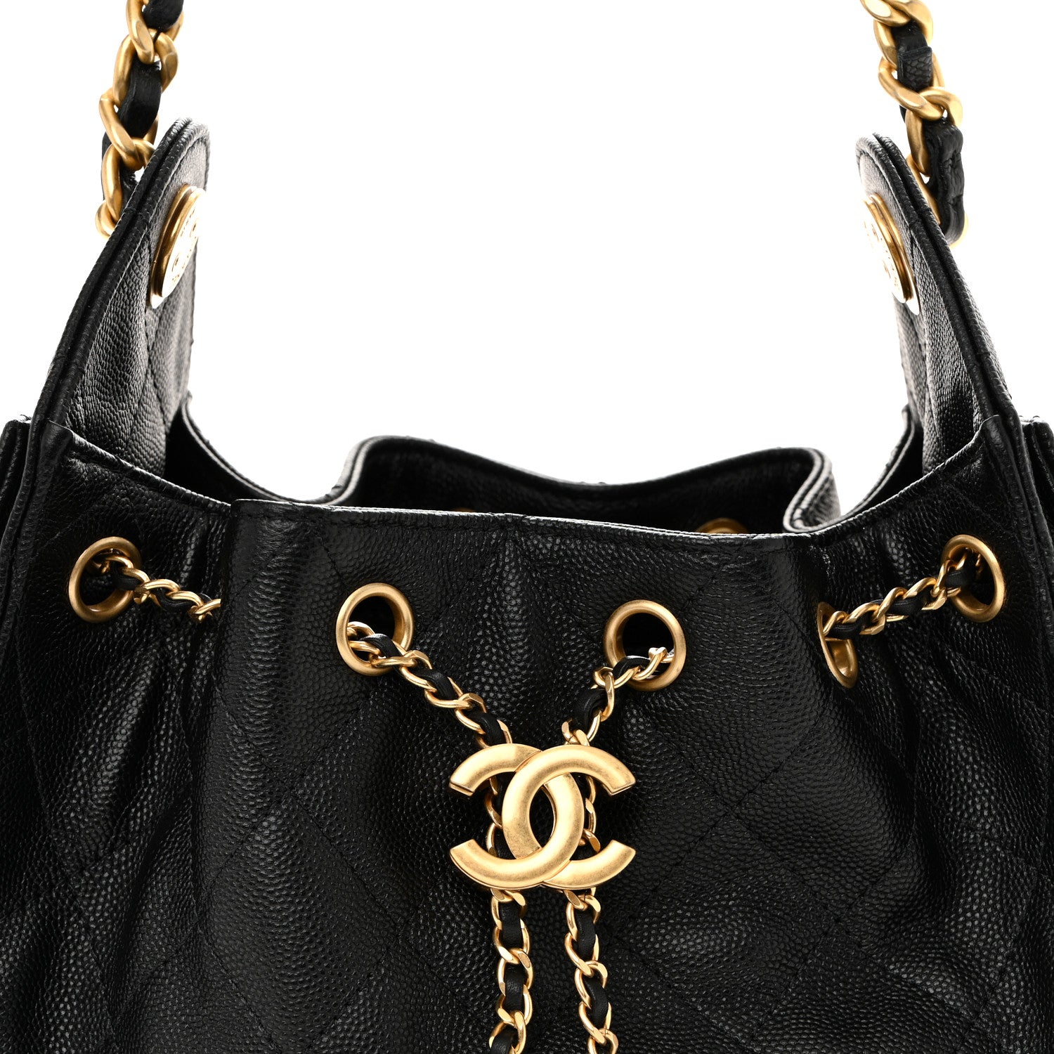 Chanel Caviar Quilted Mini Chanel 25 Handbag Black 8 of 10