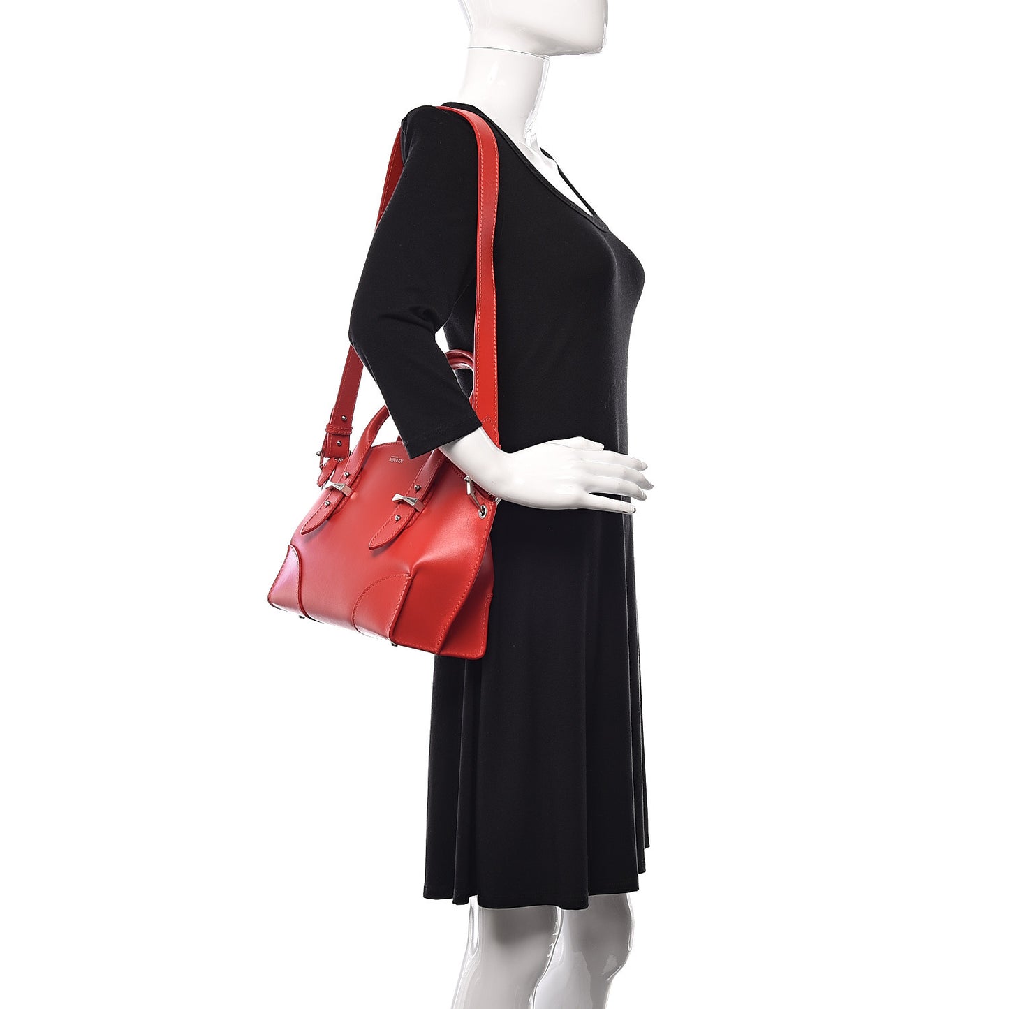 Smooth Calfskin Small Legend Satchel Red