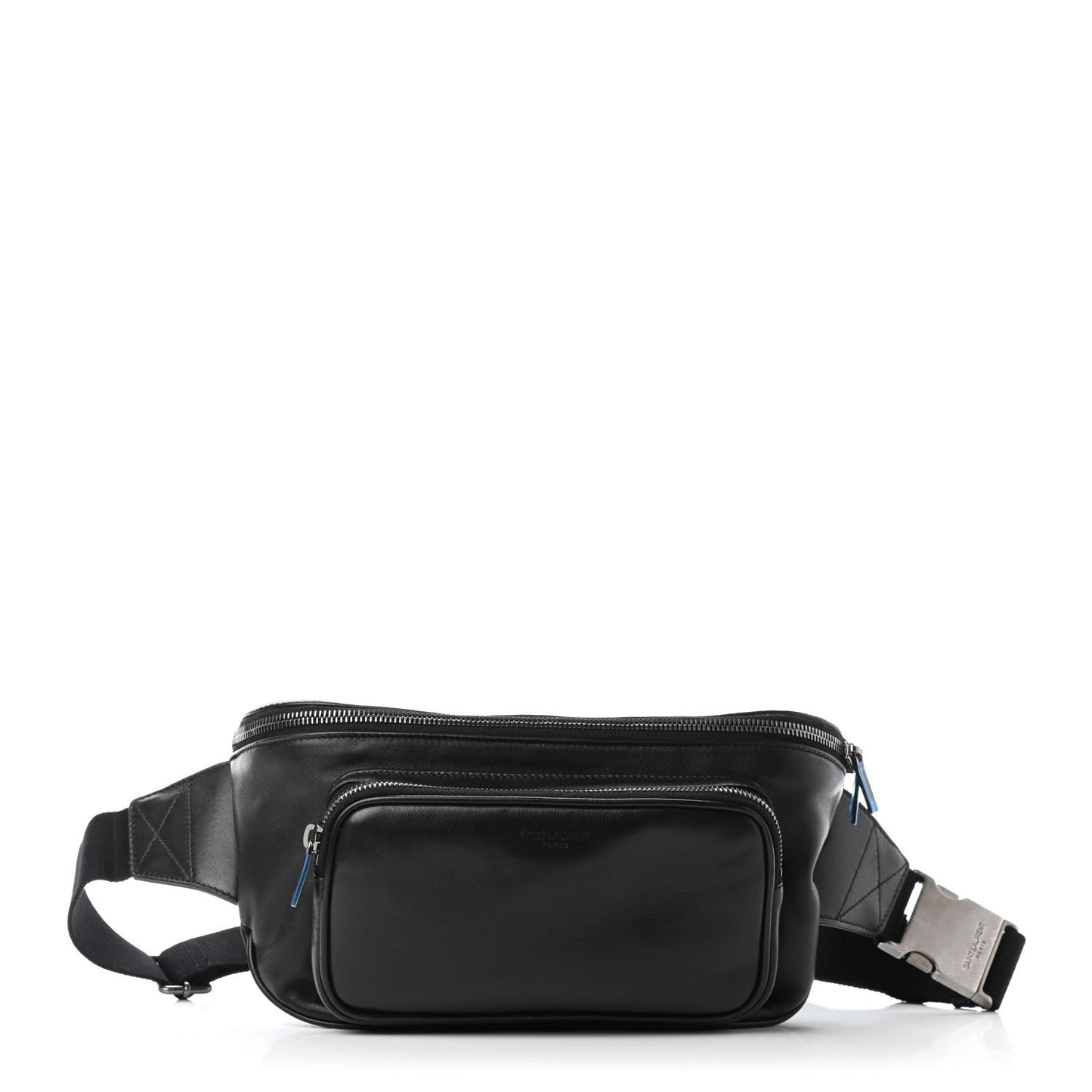 Lambskin Subway Belt Bag Black