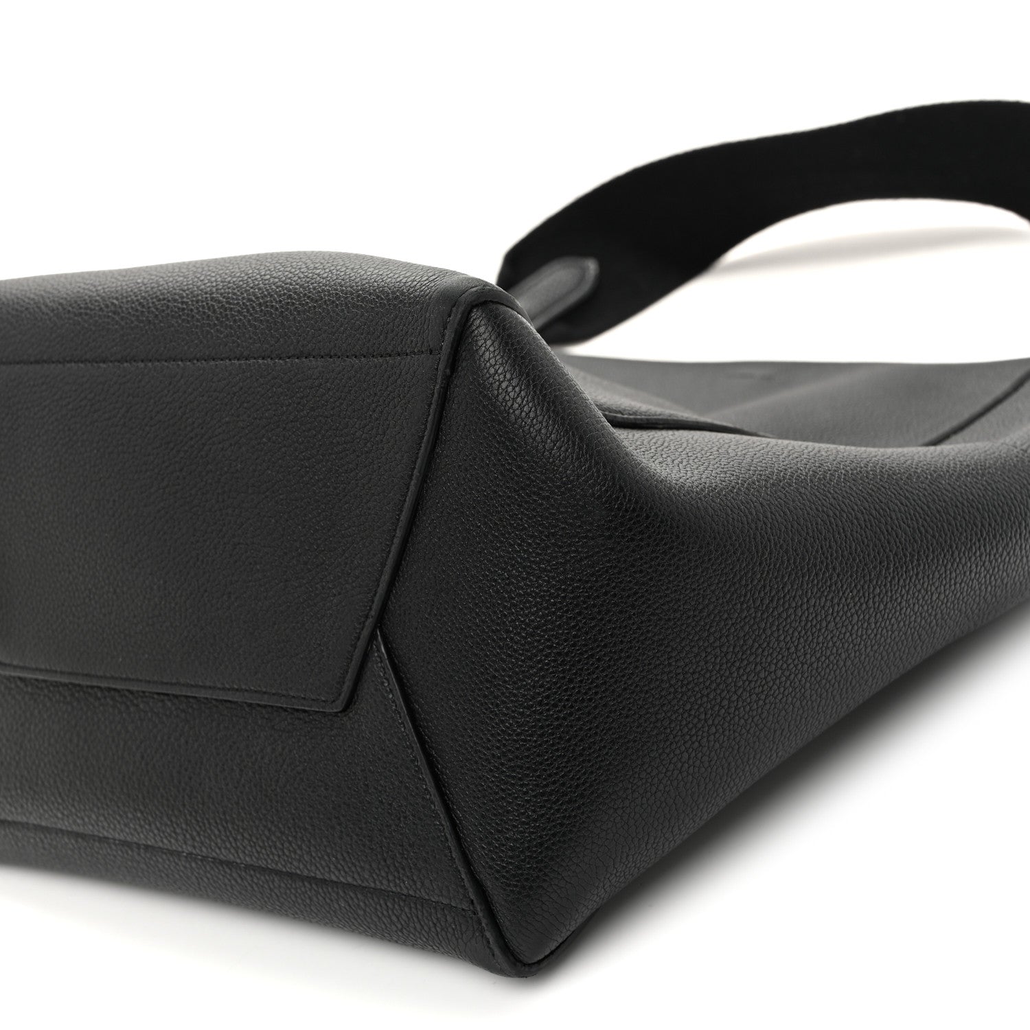 Celine Soft Grained Calfskin Sangle Bucket Bag Black 8 of 9