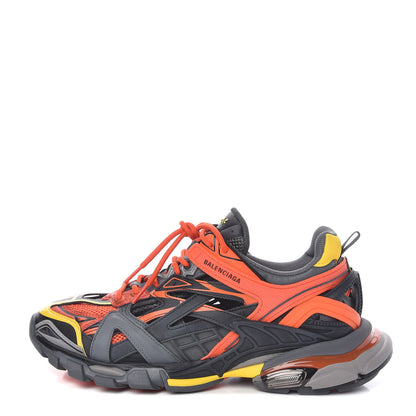 Balenciaga Rubber Mesh Bi-Color Mens Track.2 Open Sneakers 43 Orange Black 1 of 9