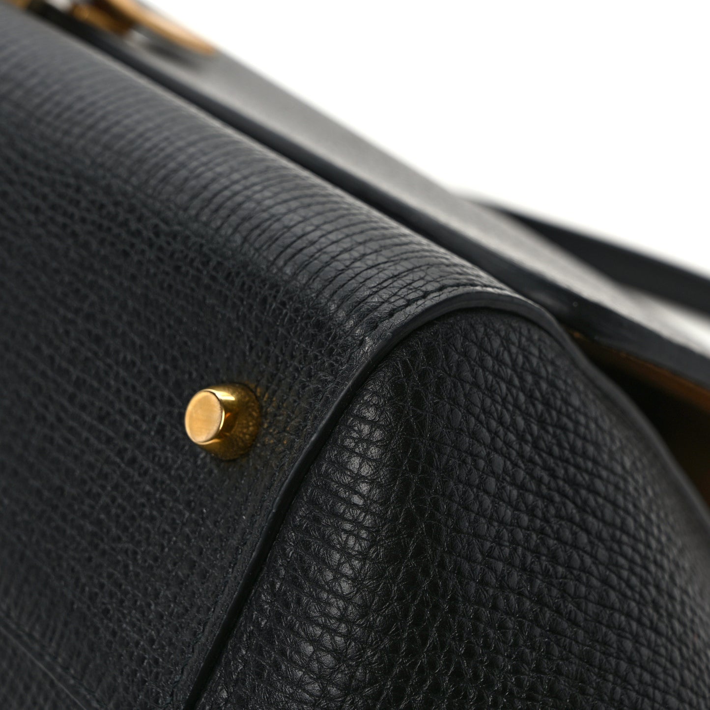 BOTTEGA VENETA Textured Calfskin Small BV Angle Shoulder Bag Black