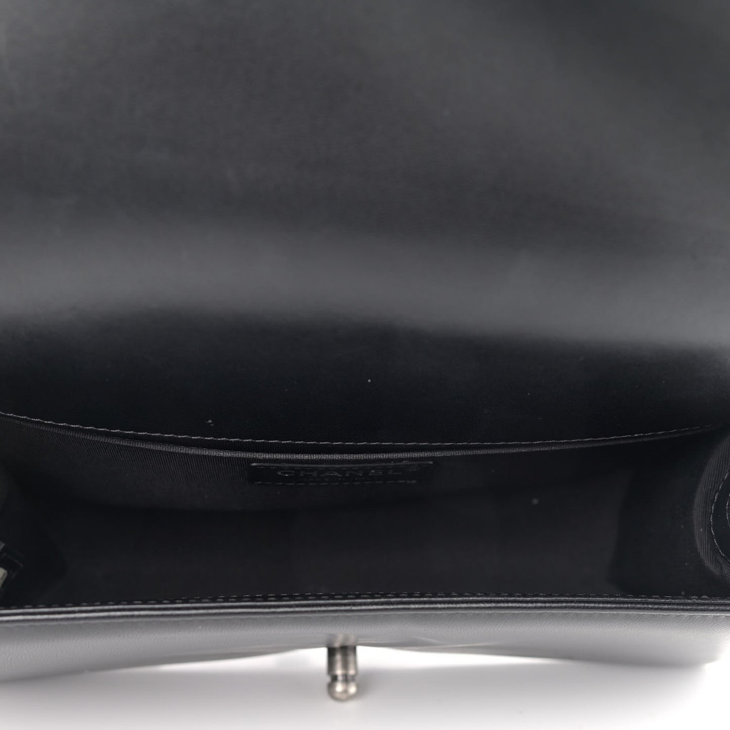 Lambskin Quilted Medium Boy Flap Black