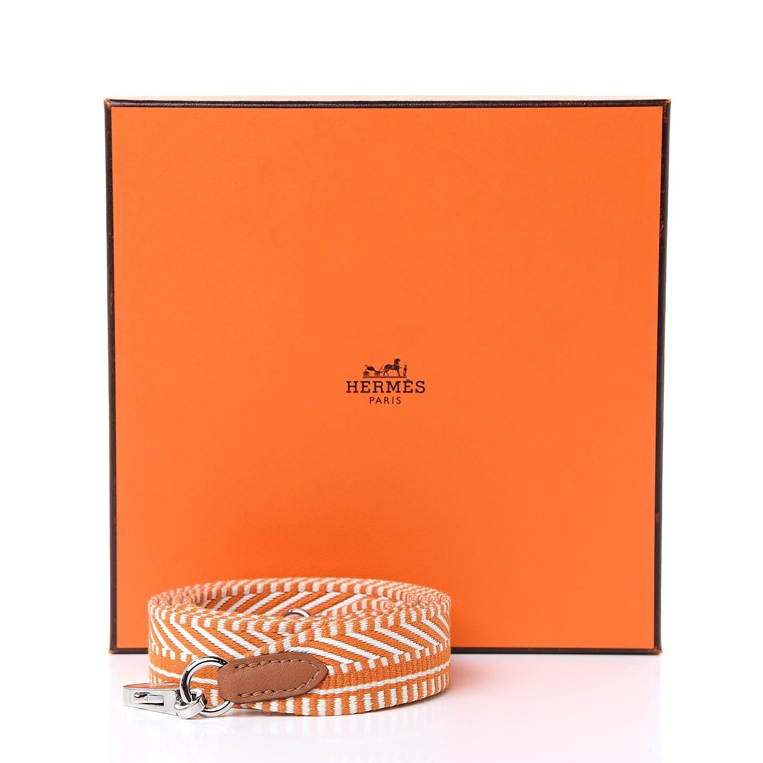 Hermes Toile Swift 25mm Sangle Cavale Shoulder Strap Abricot Ecru Gold 6 of 6
