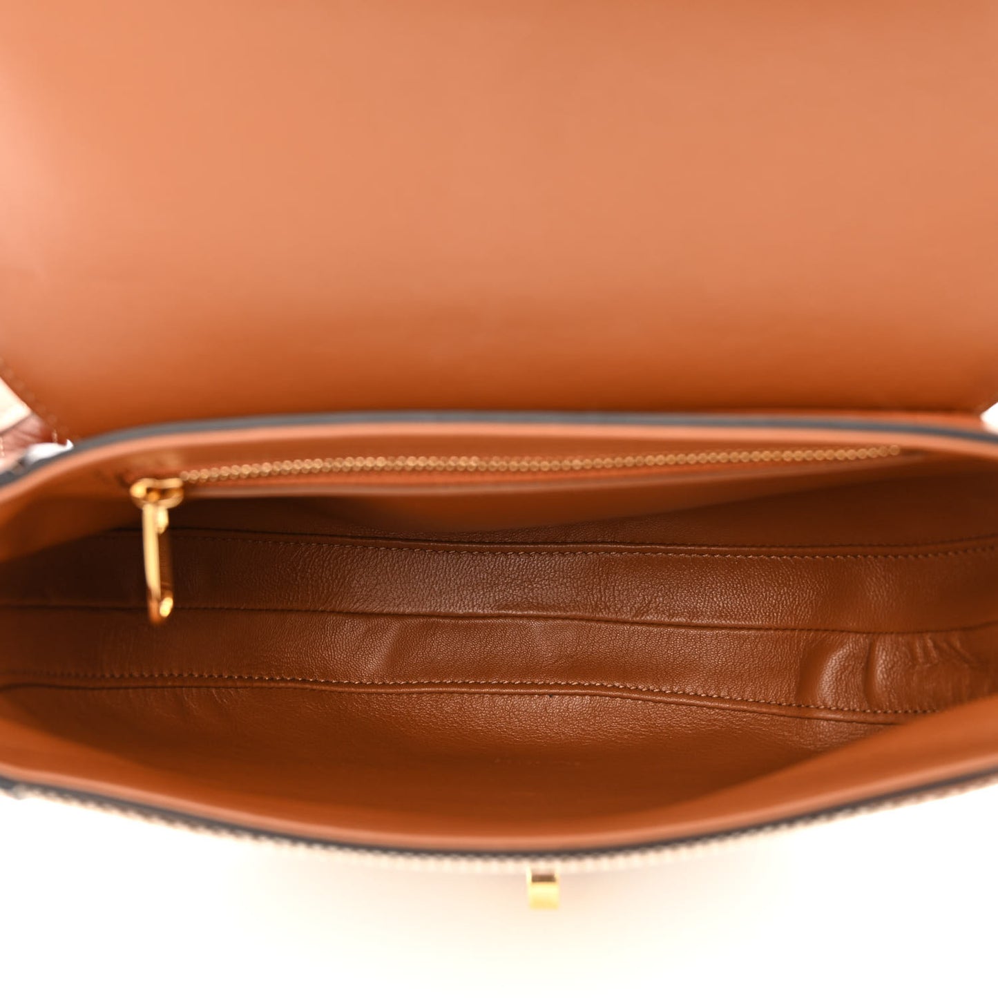 Textile Natural Calfskin Medium Besace 16 Tan