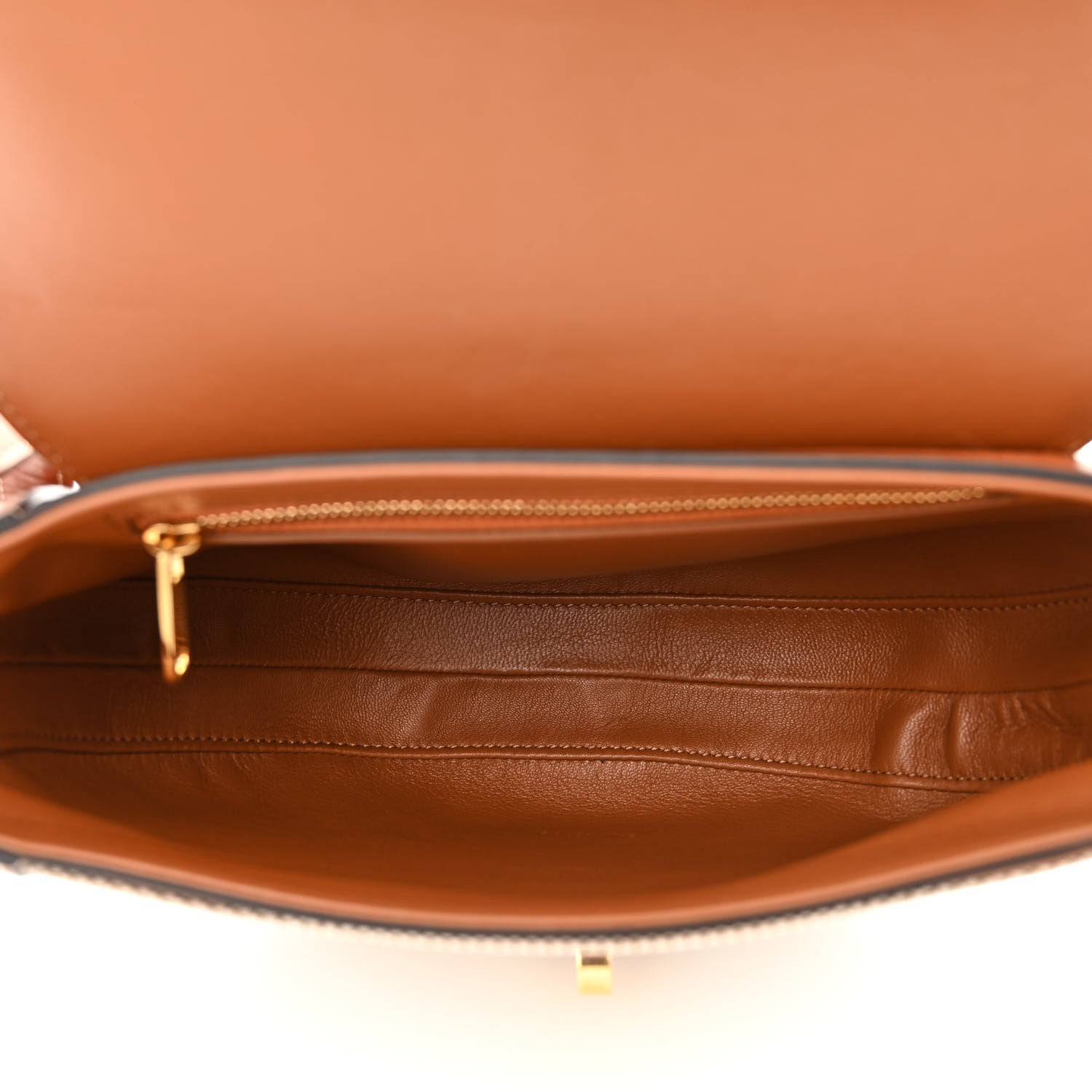 Celine Textile Natural Calfskin Medium Besace 16 Tan 5 of 10