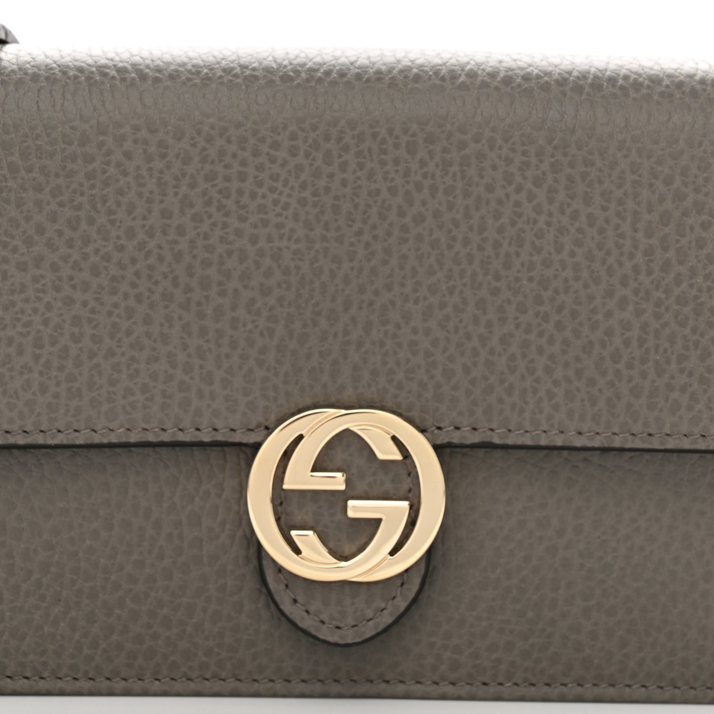 Dollar Calfskin Interlocking G Chain Wallet Loess