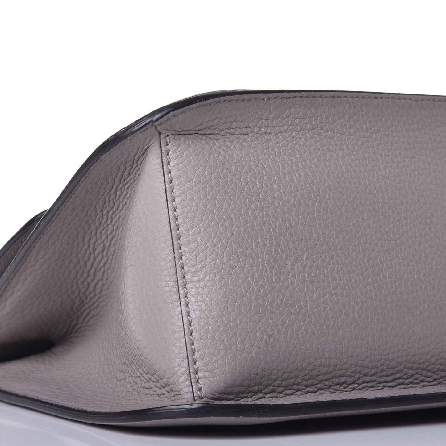 Cellarius Calfskin Medium Bamboo Daily Flap Shoulder Bag Storm Grey