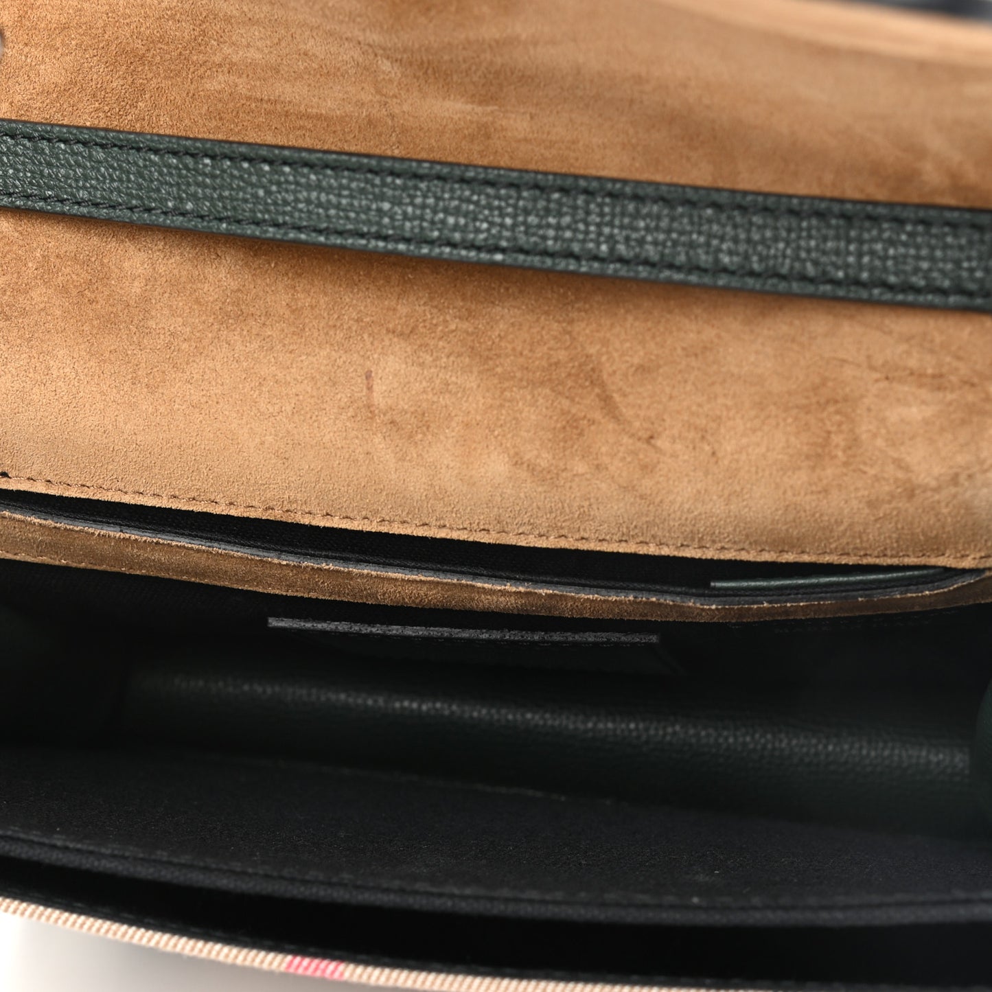 Derby Calfskin House Check Small Macken Crossbody Bag Dark Bottle Green