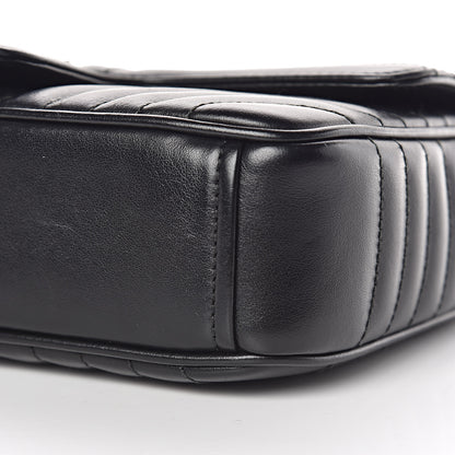 Prada Soft Calfskin Impunture Diagramme Medium Chain Flap Shoulder Bag Black 8 of 8