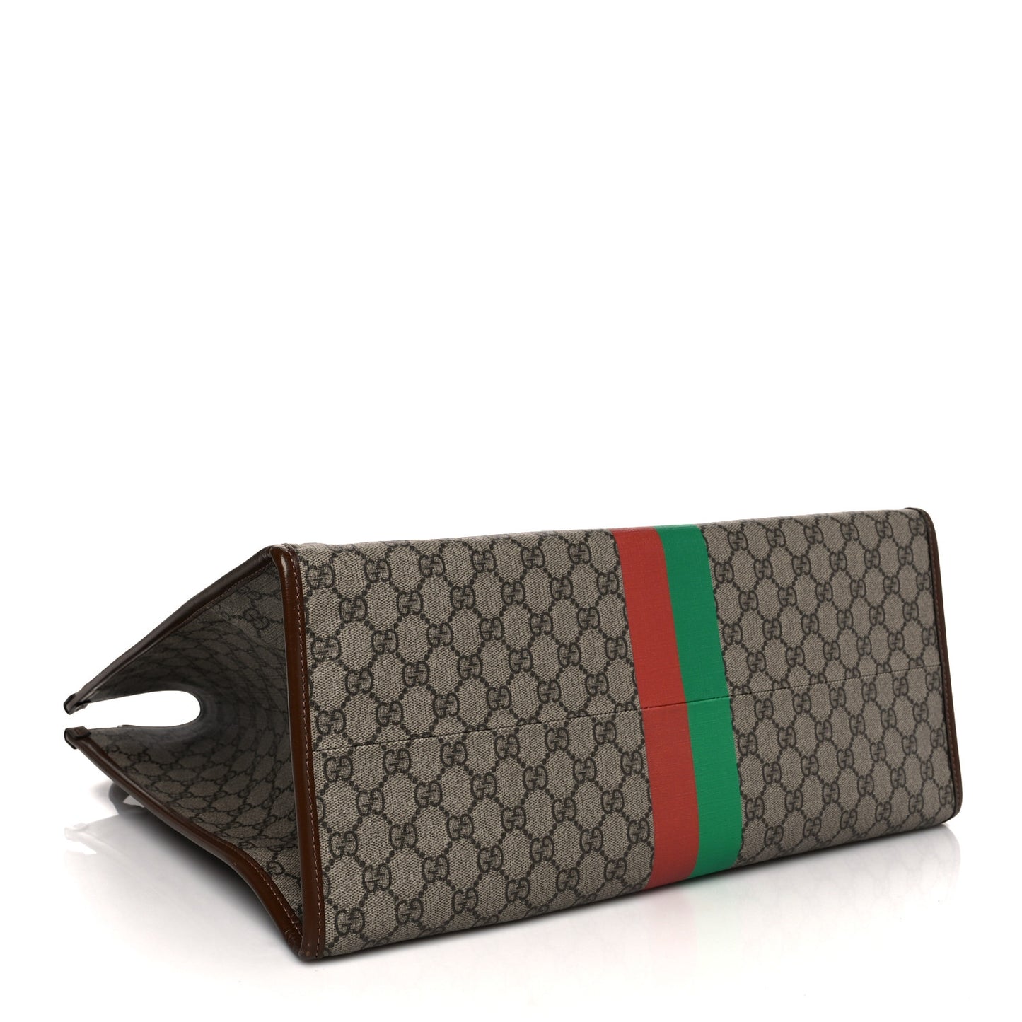 GG Supreme Monogram Fake/Not Large Retro Interlocking G Tote Bag Beige Brown Sugar