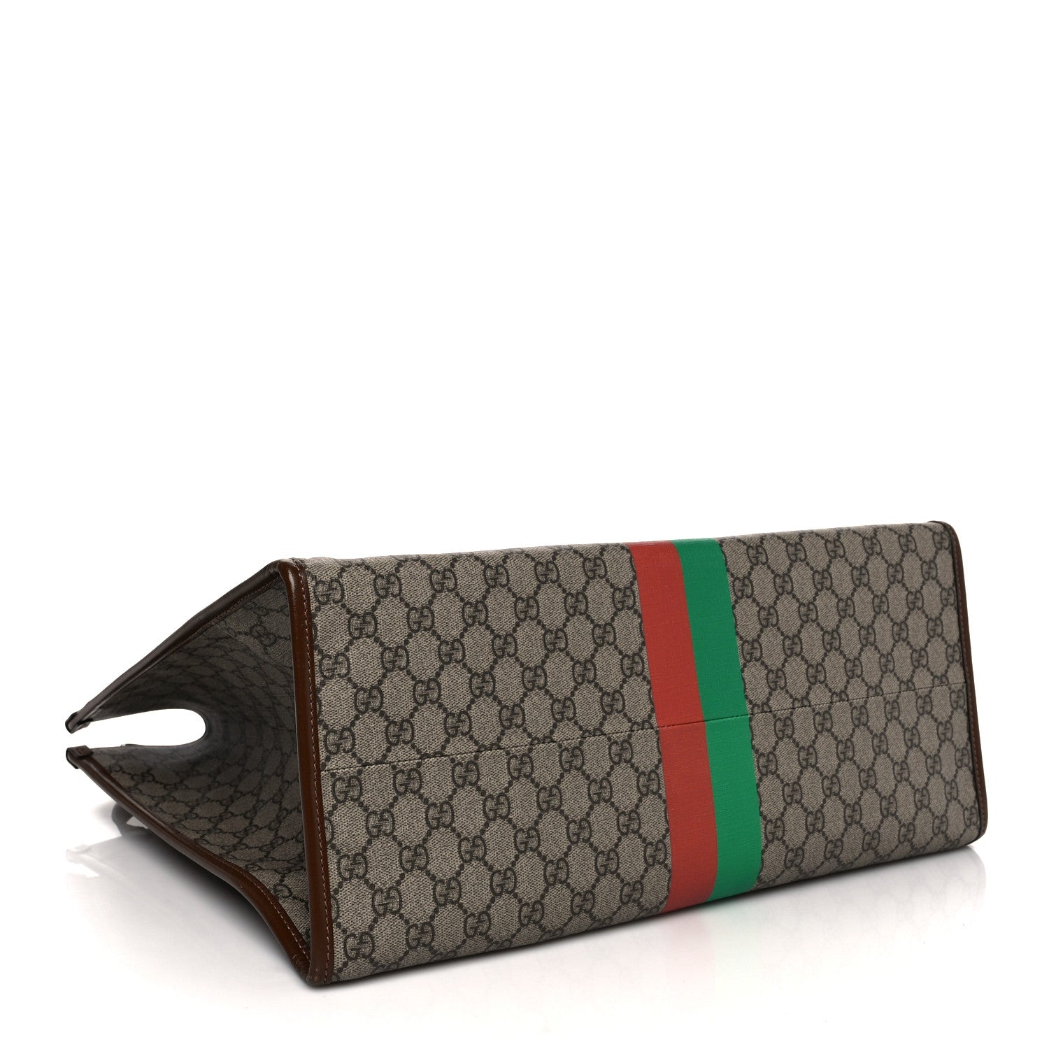 Gucci GG Supreme Monogram Fake/Not Large Retro Interlocking G Tote Bag Beige Brown Sugar 4 of 11