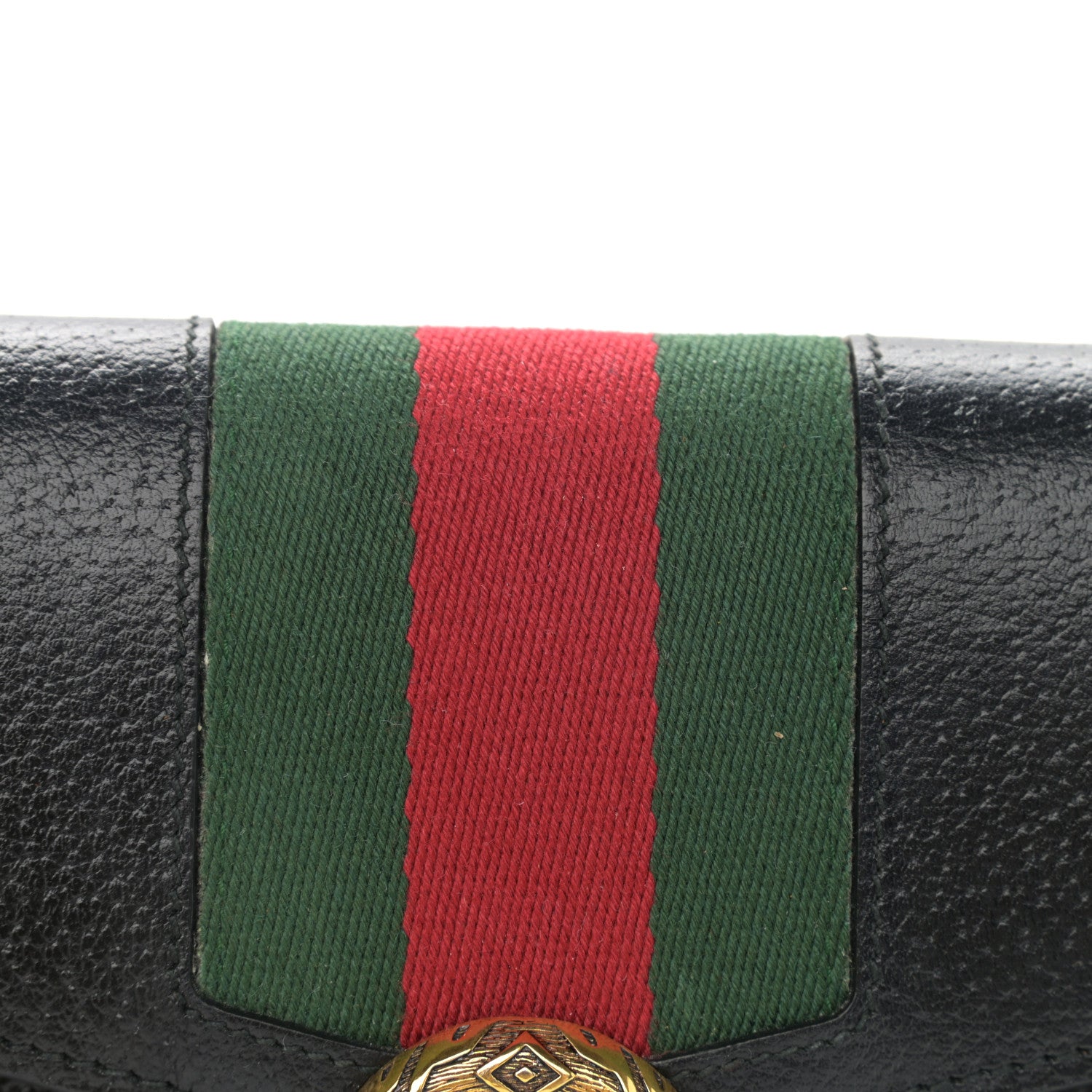 Gucci Calfskin Web Mini Dionysus Chain Wallet Black 12 of 13