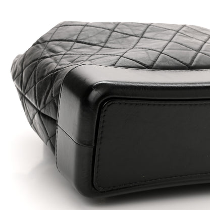 Chanel Aged Calfskin Quilted Gabrielle Backpack Black 9 of 10