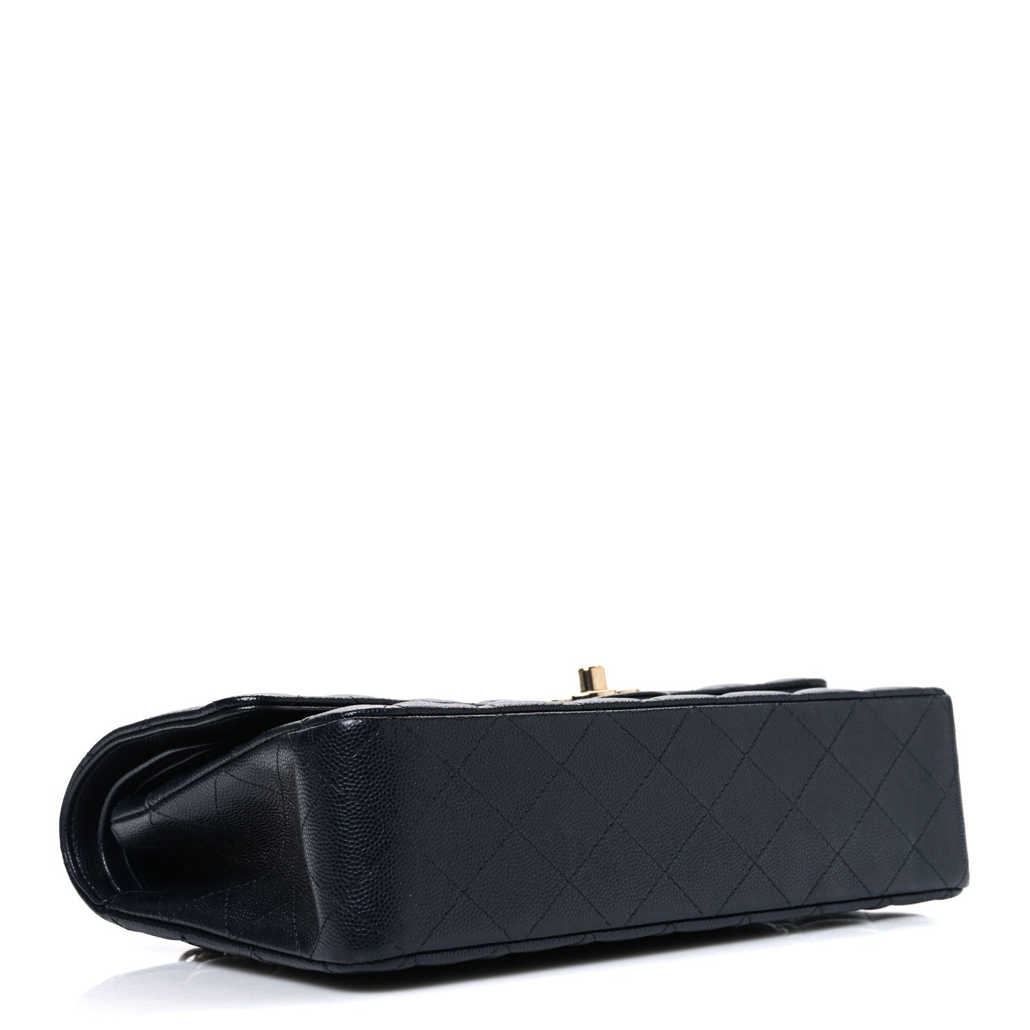 Chanel Caviar Quilted Medium Double Flap Navy 3 of 9