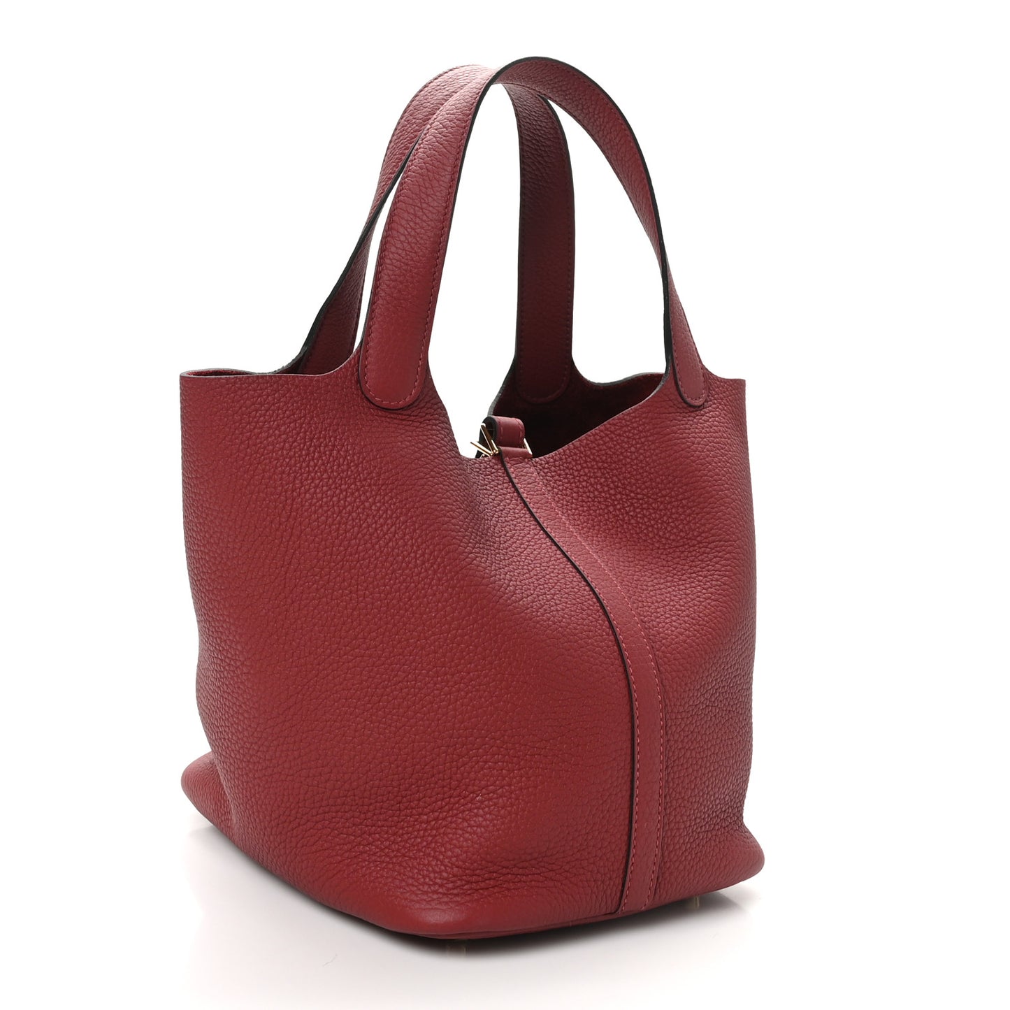 Taurillon Clemence Picotin Lock 22 MM Rouge H