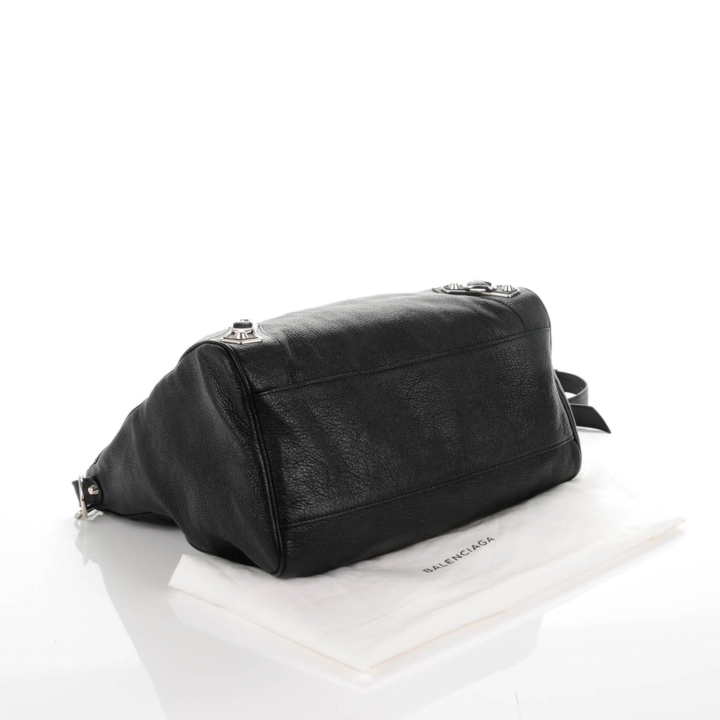 Chevre Silver Metallic Edge Hardware Velo Black