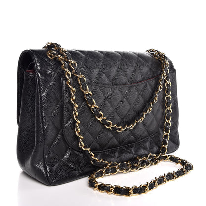 Chanel Caviar Quilted Jumbo Double Flap Black 3 of 8