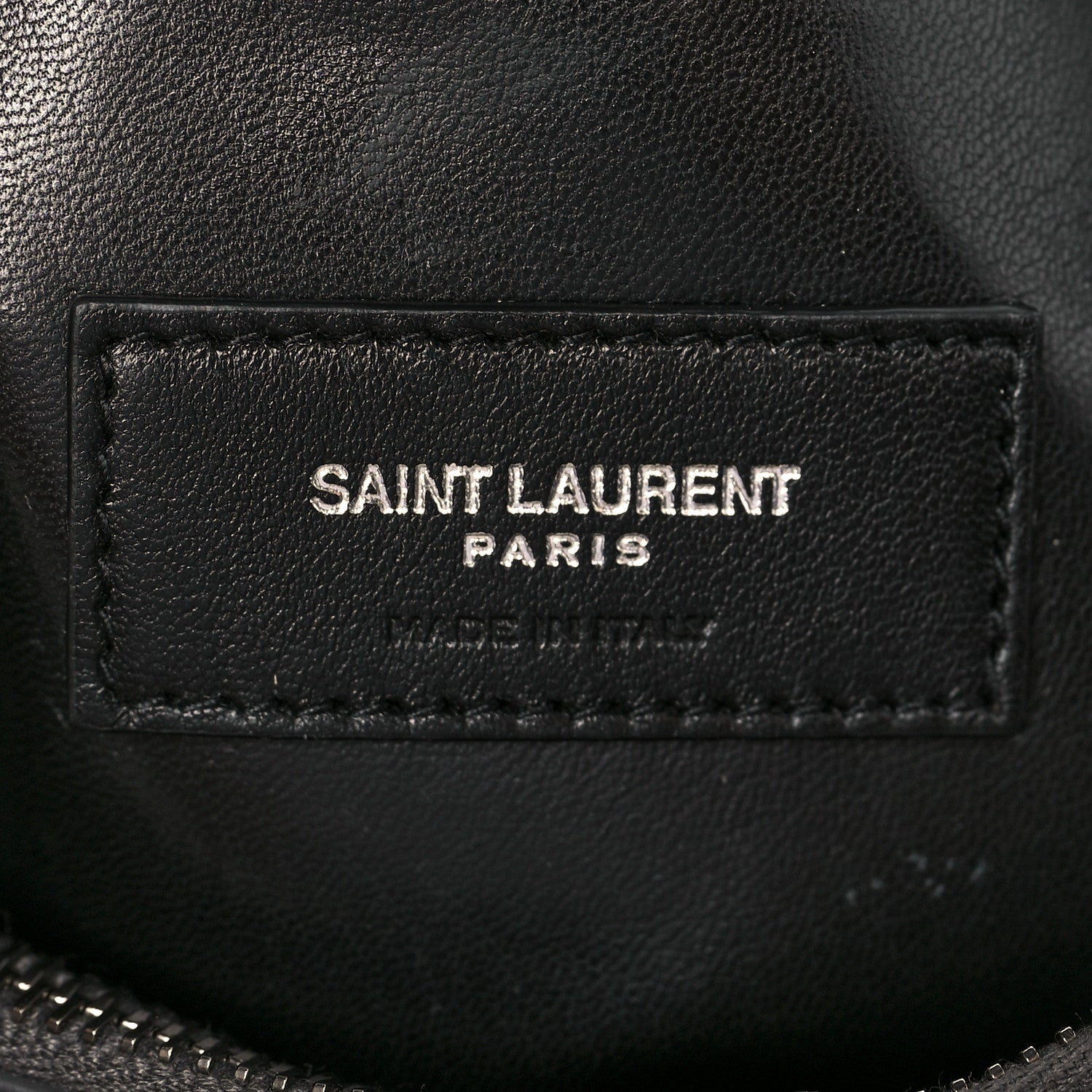 Saint Laurent Calfskin Crocodile Embossed Medium West Hollywood Monogram Fold-Over Grey 7 of 11