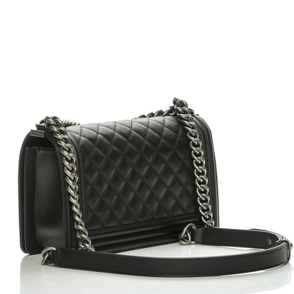Chanel Calfskin Quilted Medium Boy Flap Black 3 of 8