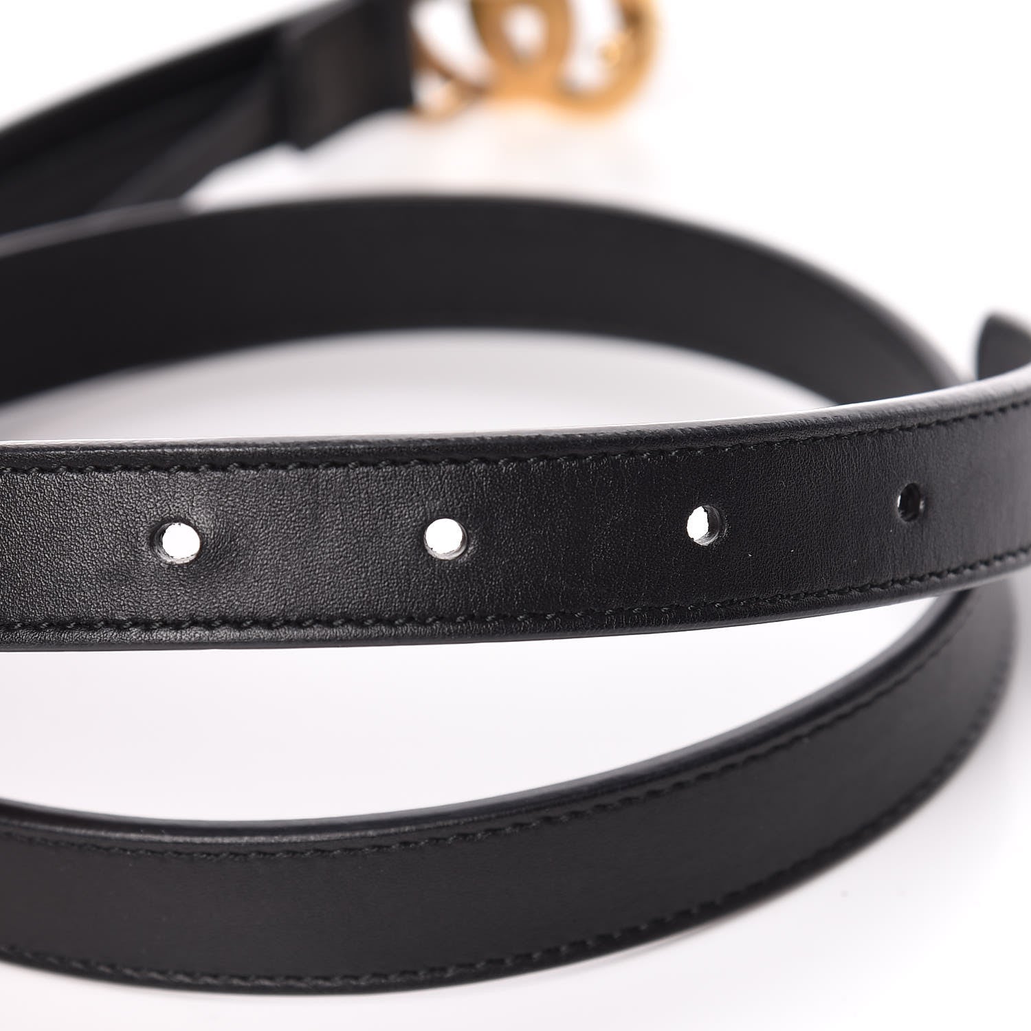 Gucci Calfskin Double G 20mm Belt 75 30 Black 5 of 7