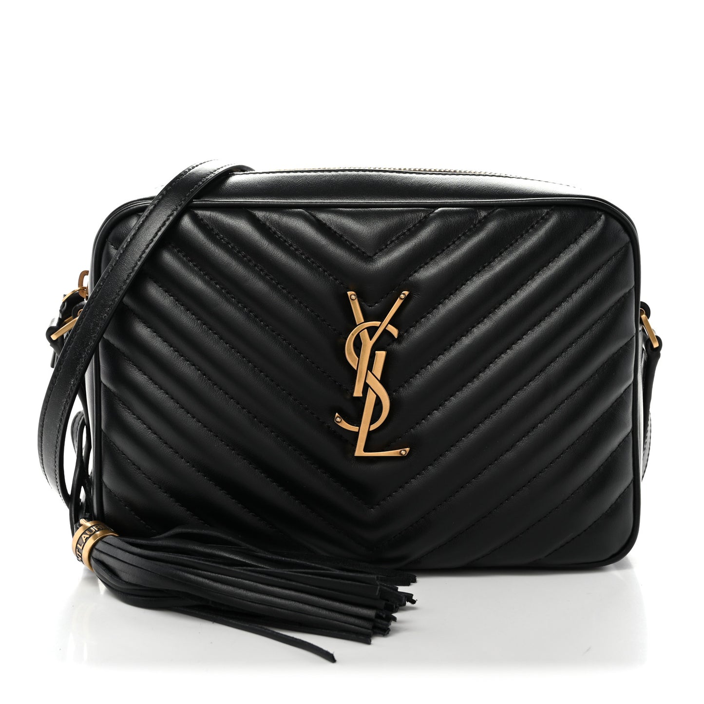 Calfskin Matelasse Monogram Lou Camera Bag Black
