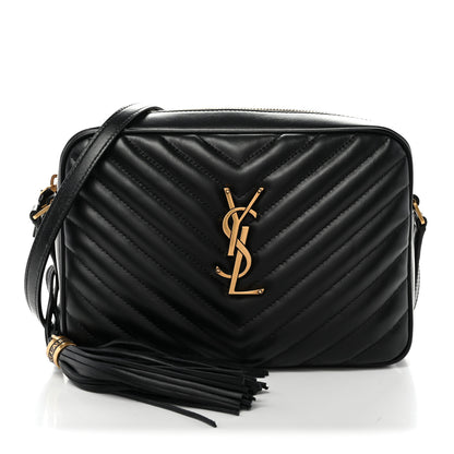 Saint Laurent Calfskin Matelasse Monogram Lou Camera Bag Black 1 of 10