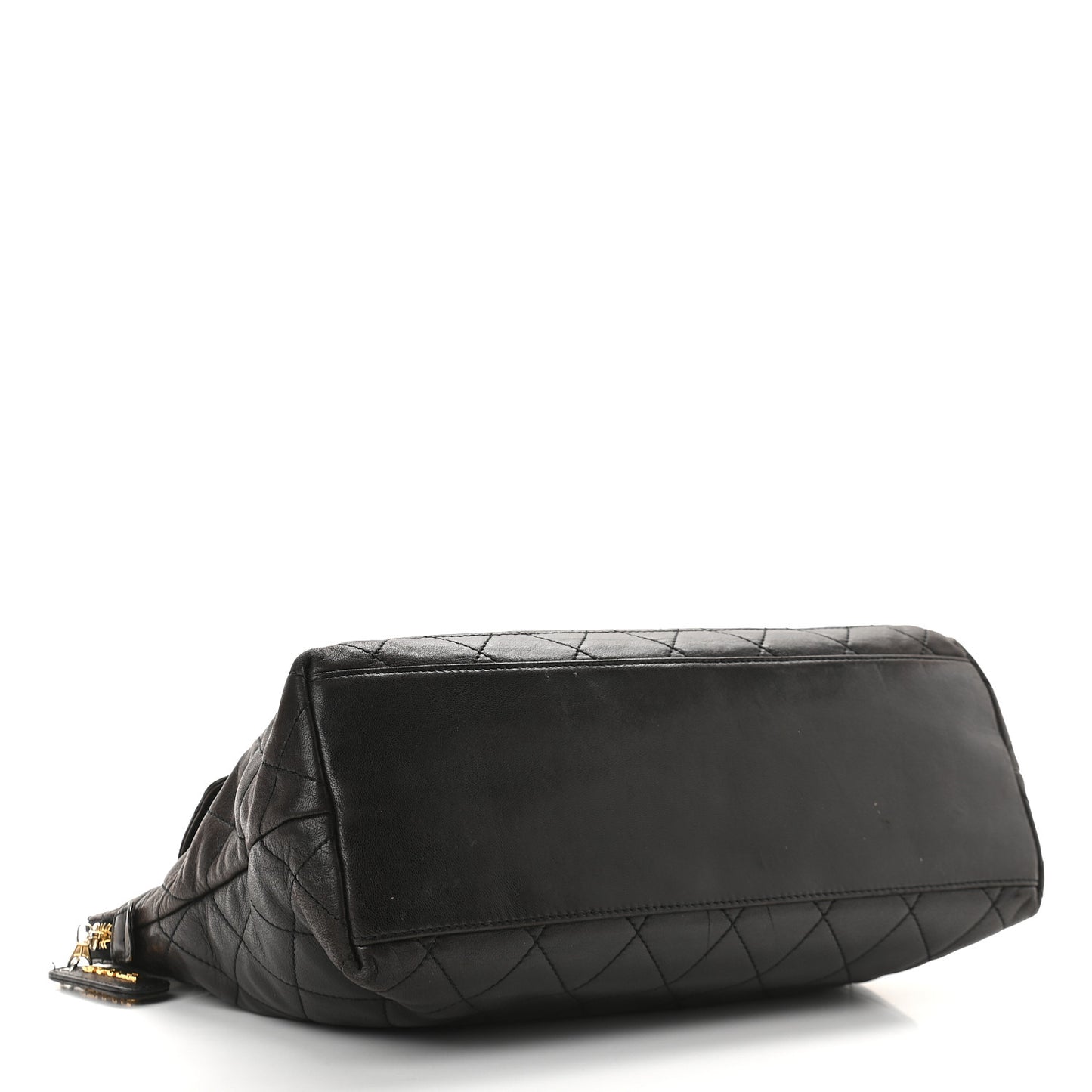 Lambskin Quilted Shoulder Bag Black