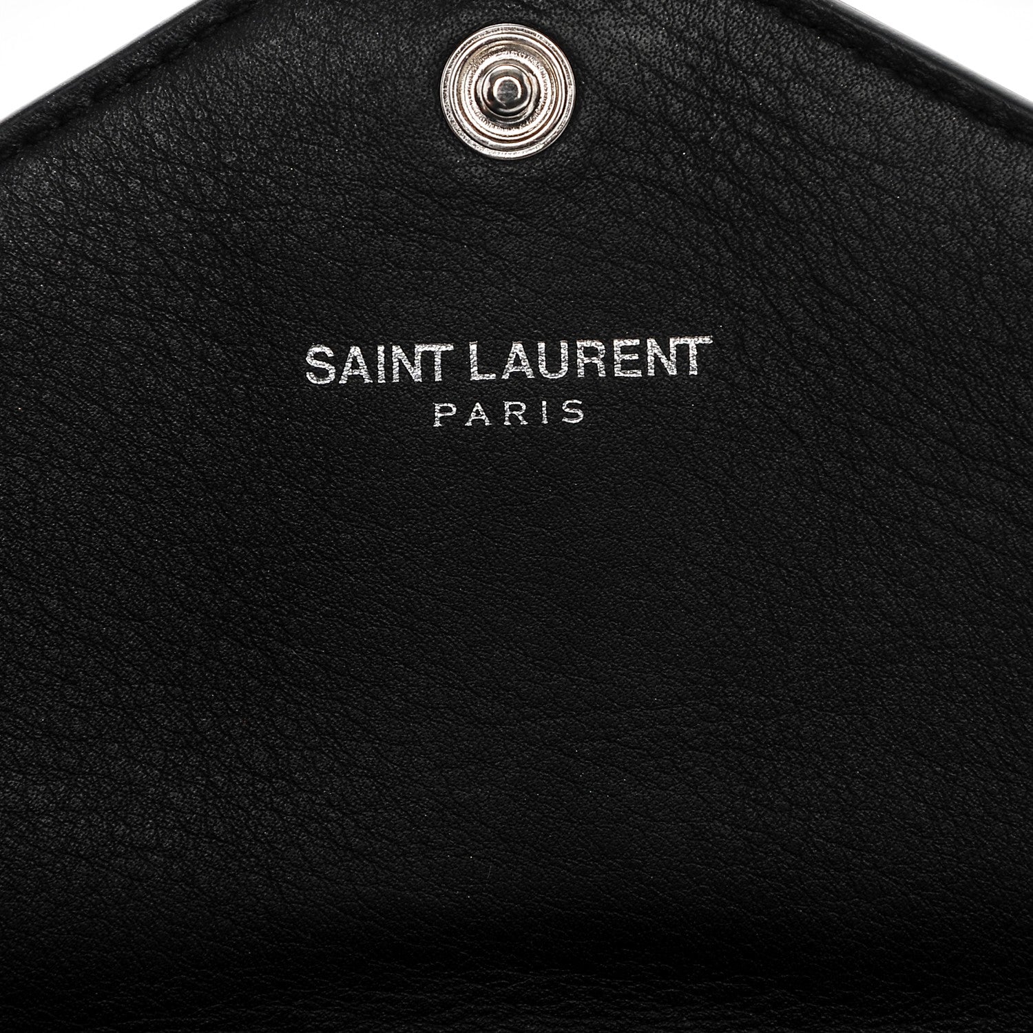 Saint Laurent Calfskin Monogram Tri Pocket Crossbody Bag Black 6 of 7