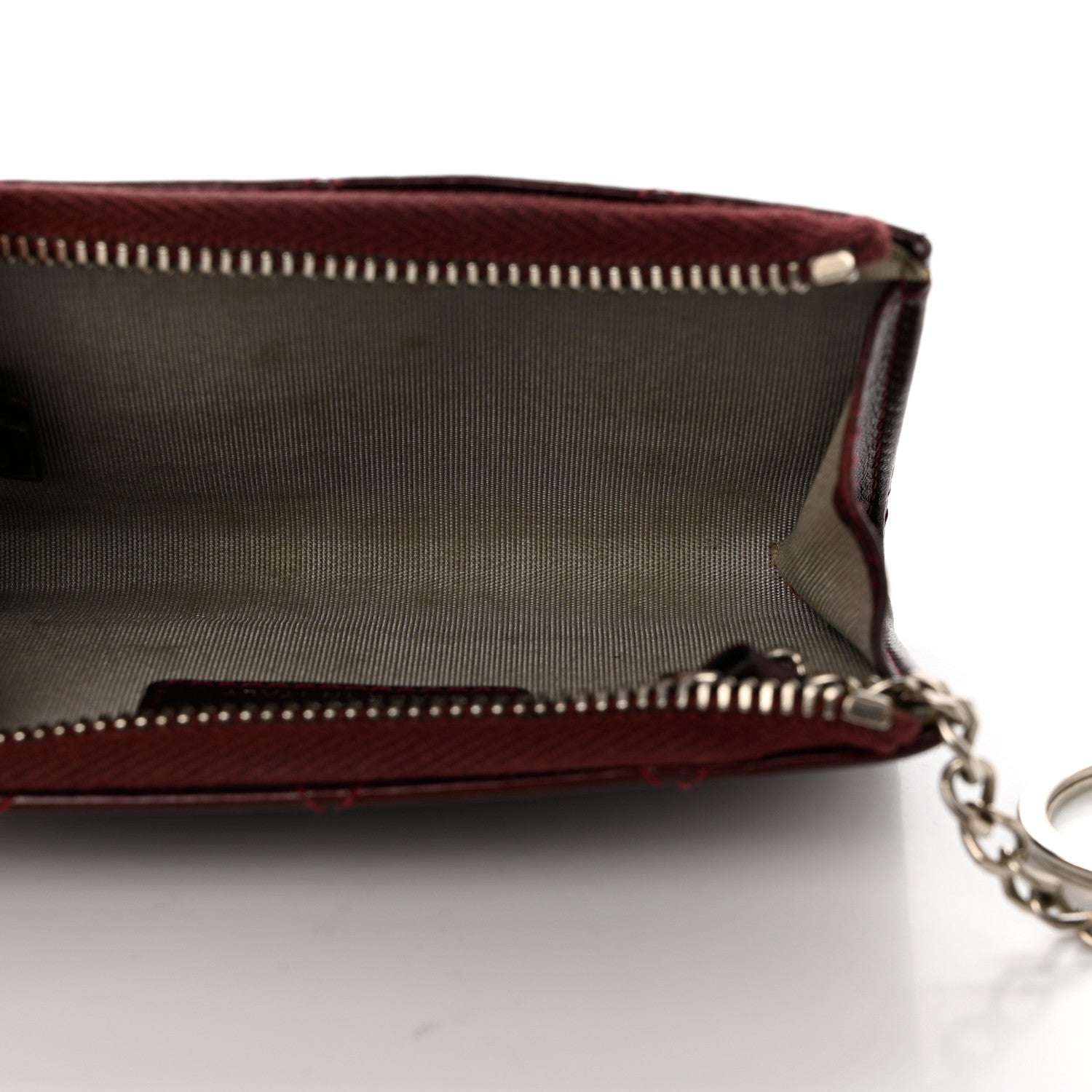 Chanel Patent Quilted Brilliant Key Holder Case Light Burgundy 5 of 8