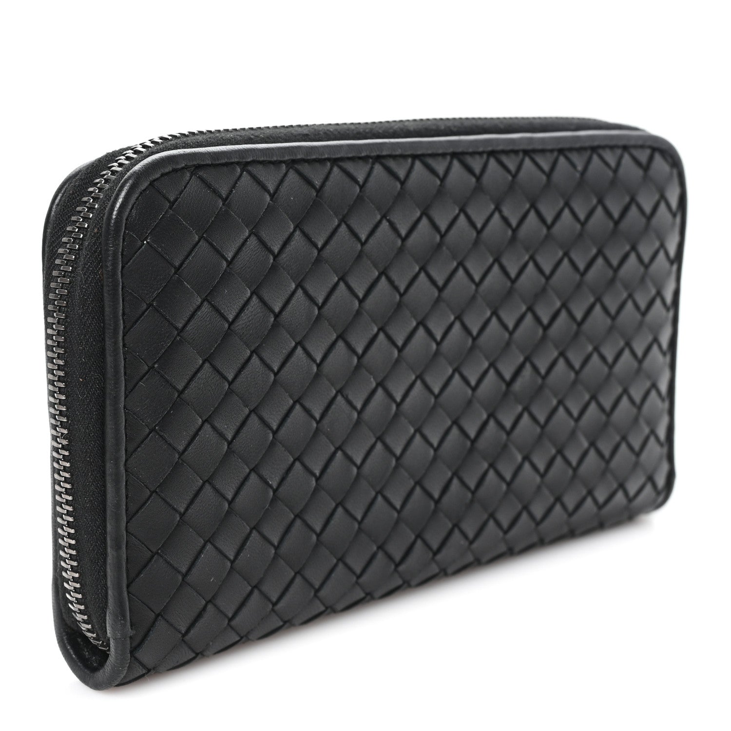 Bottega Veneta Nappa Intrecciato Zip Around Wallet Black 3 of 8