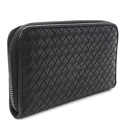 Bottega Veneta Nappa Intrecciato Zip Around Wallet Black 3 of 8