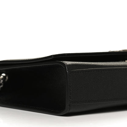 Saint Laurent Grain De Poudre Medium Classic Monogram Kate Tassel Satchel Black 8 of 9