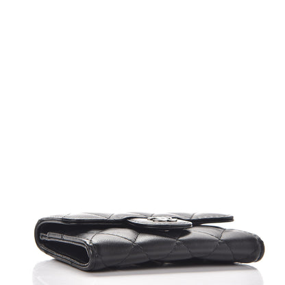 Chanel Lambskin Quilted Flap Card Holder Black 4 of 10