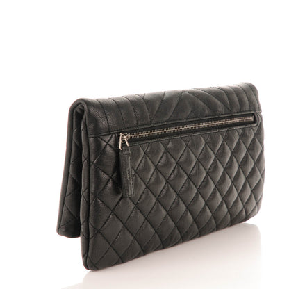 Saint Laurent Calfskin Tri-quilt Monogram West Hollywood Clutch Black 3 of 7